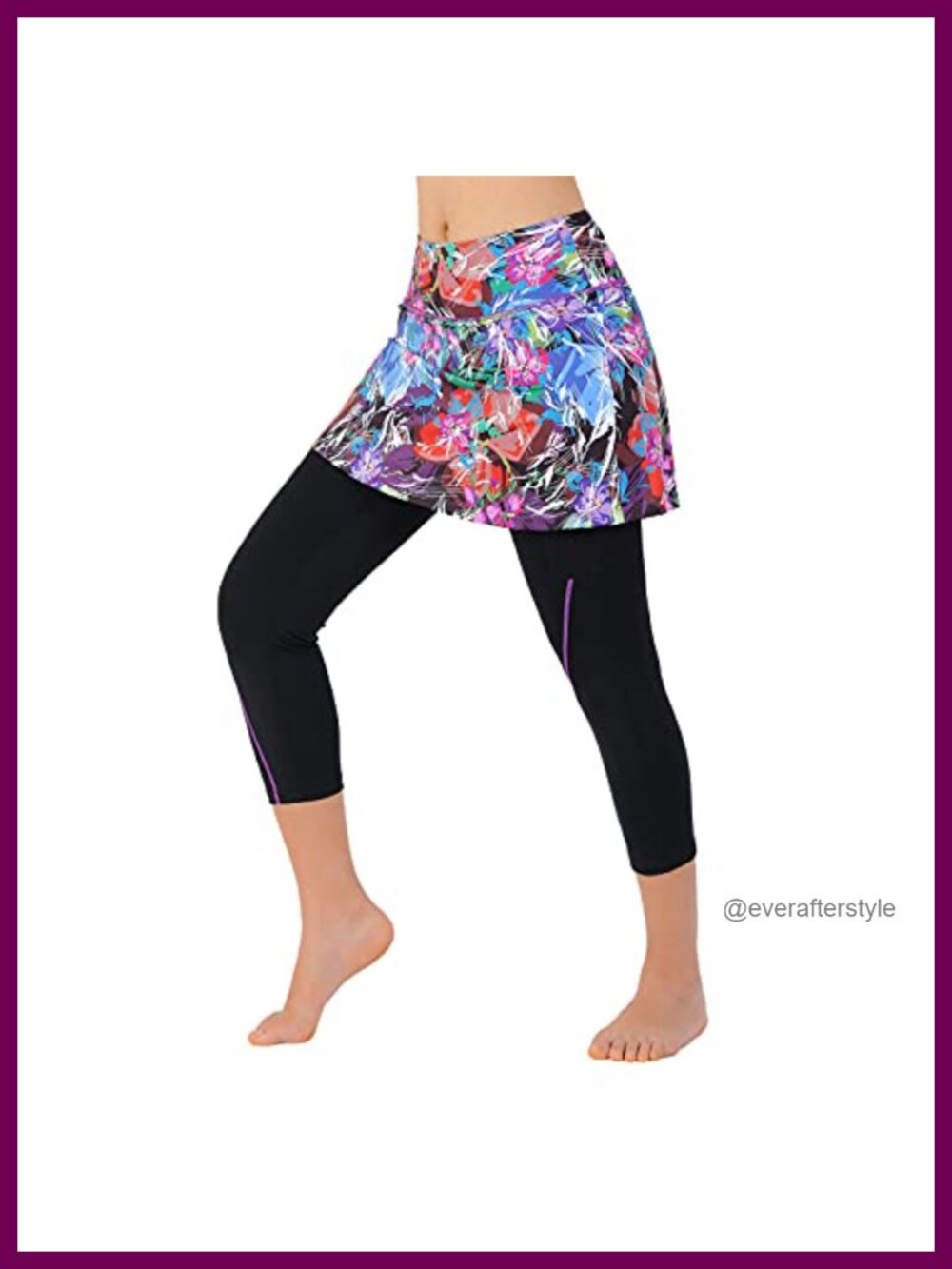 Skirted Leggings Women Athletic Tennis Yoga High Waist with Pockets